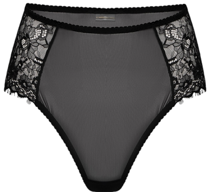 High-waisted panties Camellia black